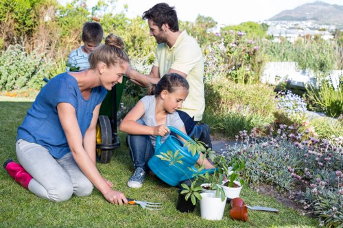 Professional gardener addressing a service concern